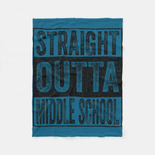 Straight outta middle school class of 2026 fleece blanket
