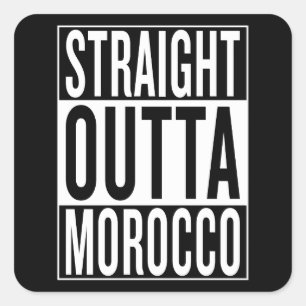 straight outta Morocco Square Sticker