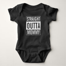 Straight Outta Mummy Funny Baby Jersey Bodysuit