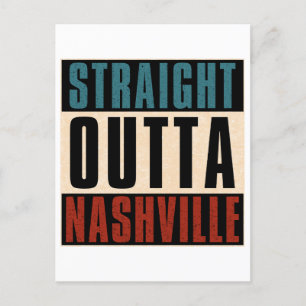 Straight Outta Nashville Tennessee TN Holiday Postcard