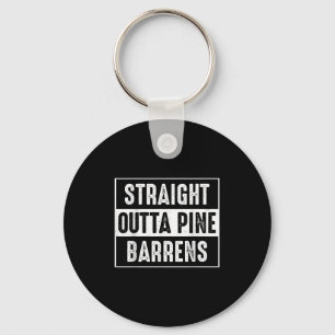 Straight Outta Ne Barrens New Jersey Devil Monster Key Ring