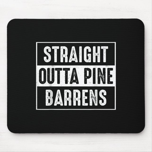 Straight Outta Ne Barrens New Jersey Devil Monster Mouse Mat (Front)