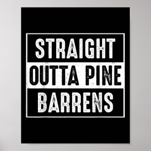 Straight Outta Ne Barrens New Jersey Devil Monster Poster