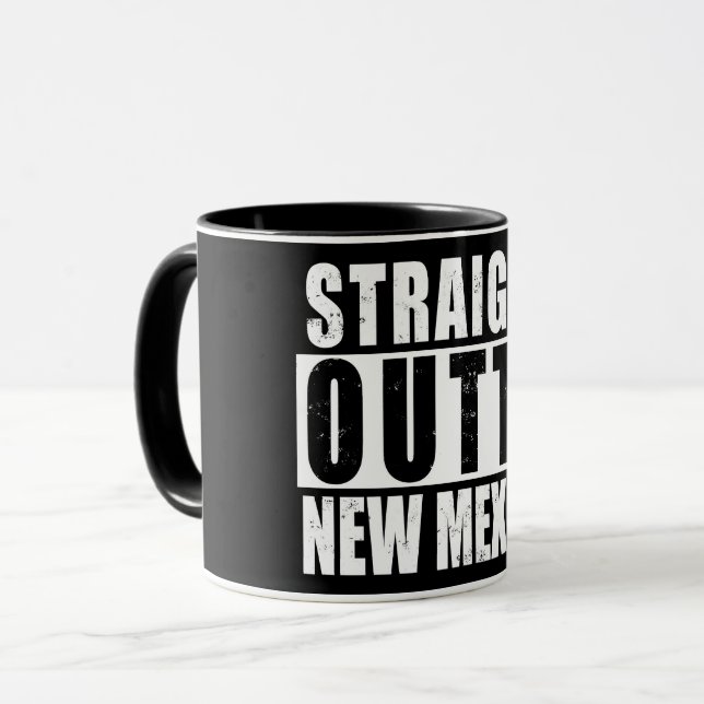 Straight Outta New Mexico Word Art Mug (Front Left)