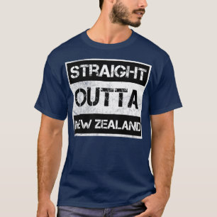 Straight Outta New Zealand Traveller Gift Country  T-Shirt
