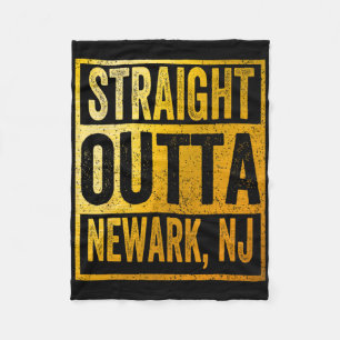Straight Outta Newark New Jersey Fleece Blanket