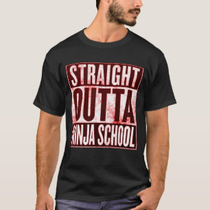 Straight Outta Ninja School Funny Graphic Tee