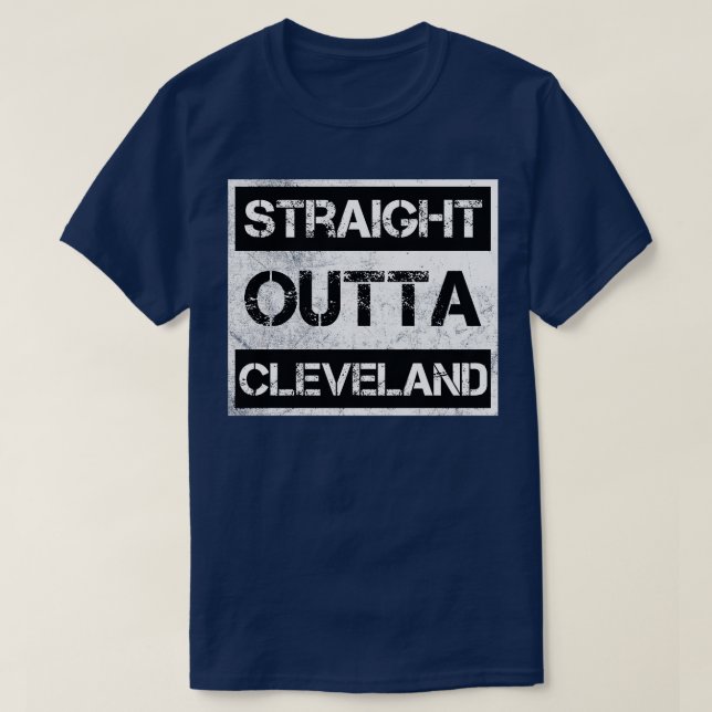 Straight Outta Ohio Vintage Distressed Souvenir T-Shirt (Design Front)