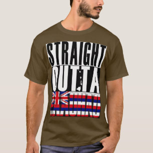Straight Outta Paauhau Hawaii State Flag by Hawaii T-Shirt