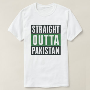 Straight Outta Pakistan Bold National Pride Design T-Shirt