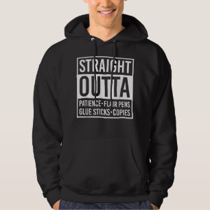 Straight Outta Patience Leopard Mama Mum Life Funn Hoodie