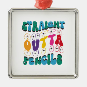 Straight Outta Pencils Metal Tree Decoration