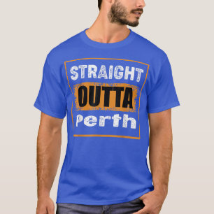Straight Outta Perth Australia Retro Distressed Vi T-Shirt
