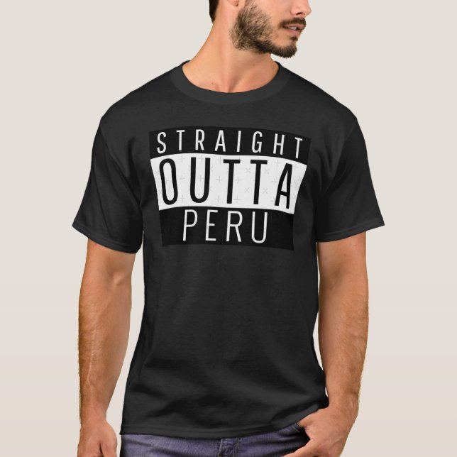 Straight Outta Peru Indiana T-Shirt (Front)