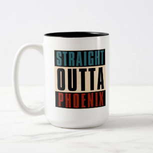 Straight Outta Phoenix Arizona AZ USA Two-Tone Coffee Mug