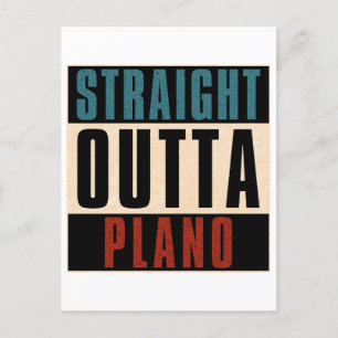 Straight Outta Plano Texas TX Postcard