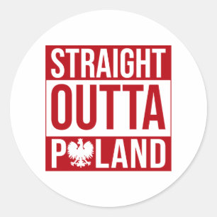 Straight Outta Poland Flag Sticker