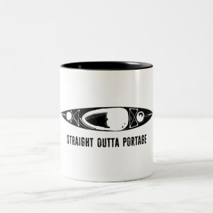 Straight Outta Portage Kayak Two-Tone Coffee Mug