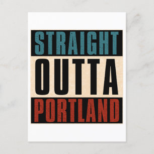 Straight Outta Portland Oregon OR Holiday Postcard