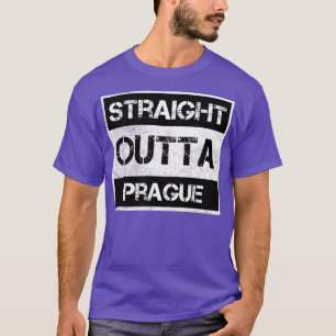 Straight Outta Prague Czech Republic Vintage Distr T-Shirt