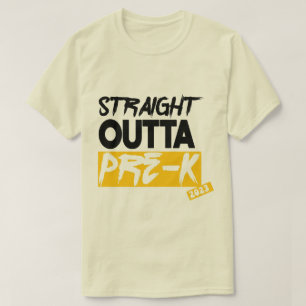 Straight Outta Pre-K Preschool Graduation 2023 T-Shirt