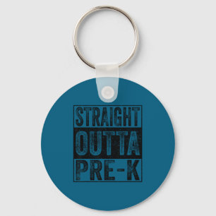 Straight outta pre-k school class of 2026 graduate key ring