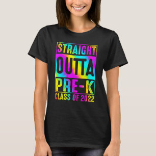 Straight Outta Pre-K T- Preschool Graduation Tie D T-Shirt