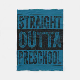 Straight outta preschool class of 2026 graduate fleece blanket