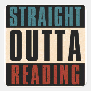 Straight Outta Reading Pennsylvania PA Square Sticker