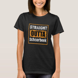 Straight Outta Schaerbeek Belgium Retro Distressed T-Shirt