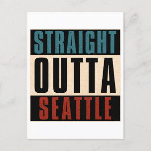 Straight Outta Seattle Washington WA USA Holiday Postcard