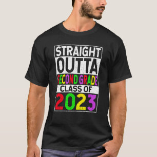 Straight Outta Second Grade 2023 Graduation 2nd Gr T-Shirt