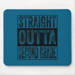 Straight outta second grade class of 2026 graduate mouse mat