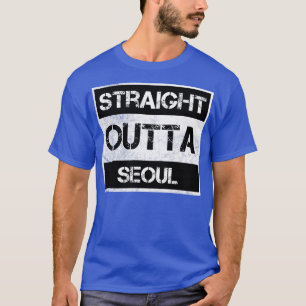 Straight Outta Seoul South Korea Vintage Distresse T-Shirt