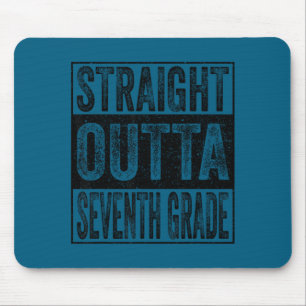 Straight outta seventh grade class 2026 graduate mouse mat