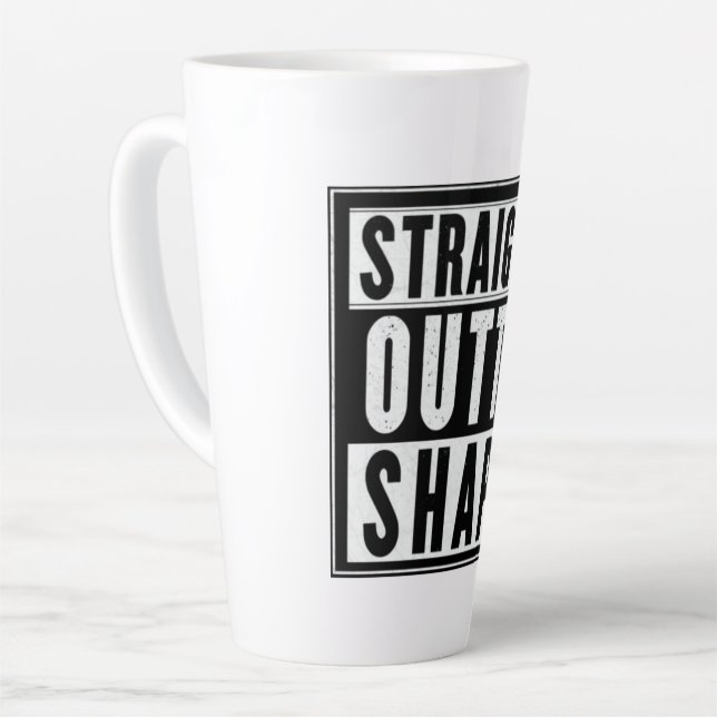 Straight Outta Shape Latte Mug (Left Angle)