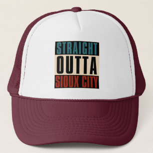 Straight Outta Sioux City Iowa IA Trucker Hat