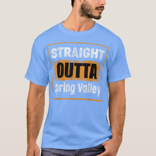 Straight Outta Spring Valley Nevada USA Distressed T-Shirt