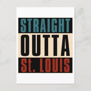 Straight Outta St. Louis Missouri MO Holiday Postcard