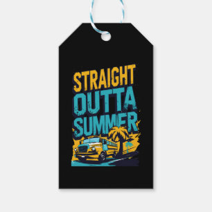 Straight Outta Summer – Retro Back-to-School Gift Tags