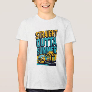 Straight Outta Summer – Retro Back-to-School Tri-Blend Shirt