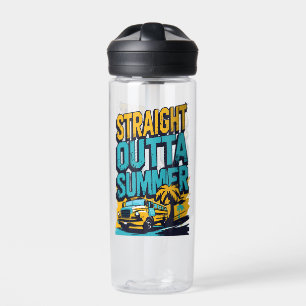 Straight Outta Summer – Retro Back-to-School Water Bottle