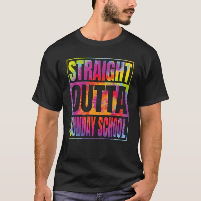 Straight Outta Sunday School Graduation 2023 Class T-Shirt (Front)