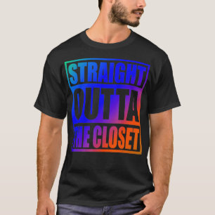 Straight Outta The Closet Cool Proud LGBT Member T-Shirt