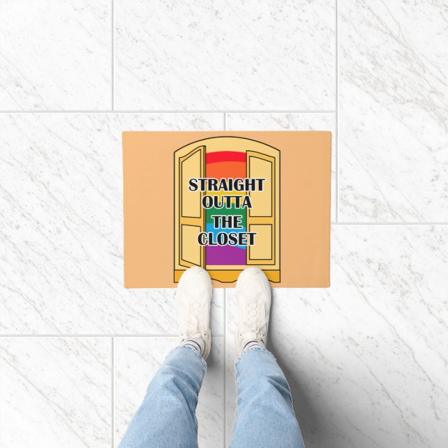 Straight Outta The Closet Doormat (Indoor)