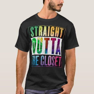 Straight Outta The Closet  Gay Pride LGBT  T-Shirt
