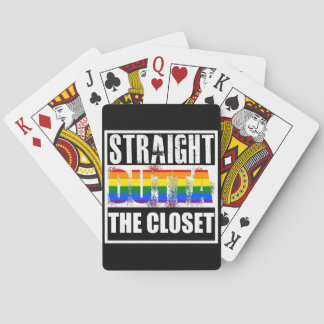 Straight outta the closet gay pride playing cards