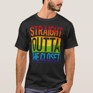 Straight Outta The Closet Lgbt Gay Pride T-Shirt