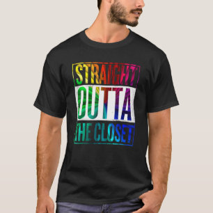Straight Outta The Closet Lgbt Gay Pride T-Shirt