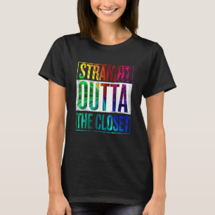Straight Outta The Closet Lgbt Gay Pride T-Shirt